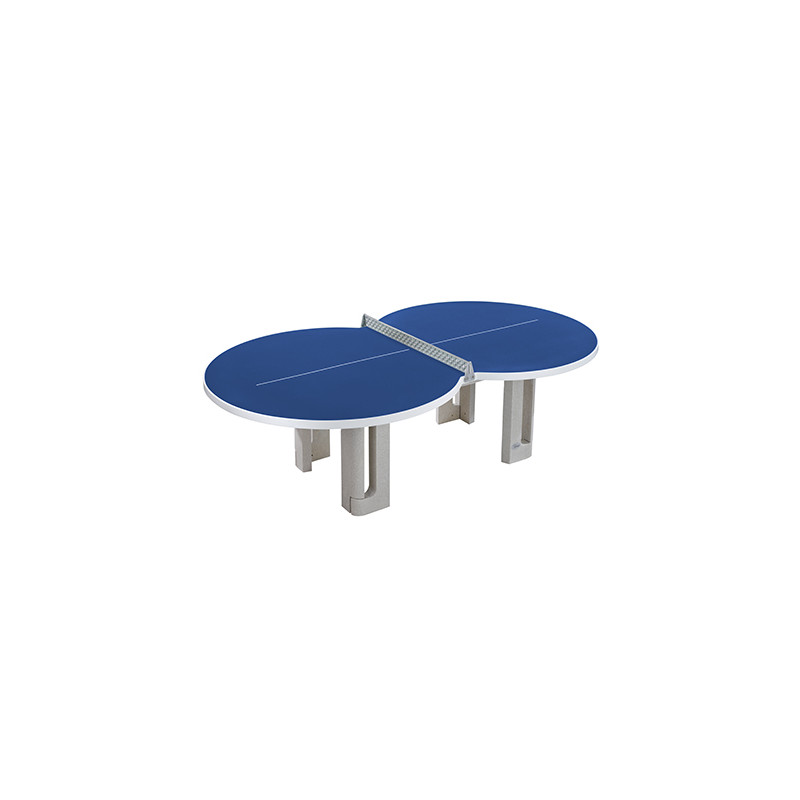 Table Ping-Pong Béton en 8 Bleue