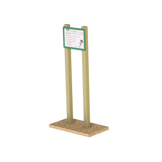 Panneau d'information A3 poteaux bois