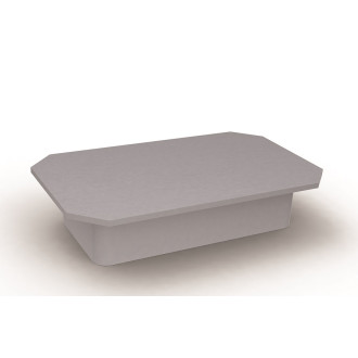 Couvercle Aluminium pour fourreau de 40 x 80 mm